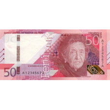 (301) ** PNew (PN198) Peru - 50 Soles Yeatr 2019